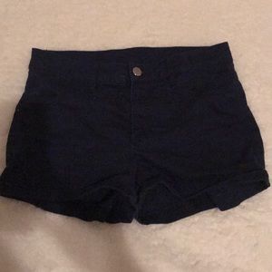 Navy Blue High Waisted Shorts